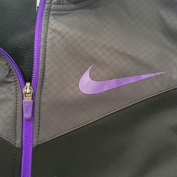Nike Black & Purple Therma-Fit Jacket Sz S - Picture 4 of 4